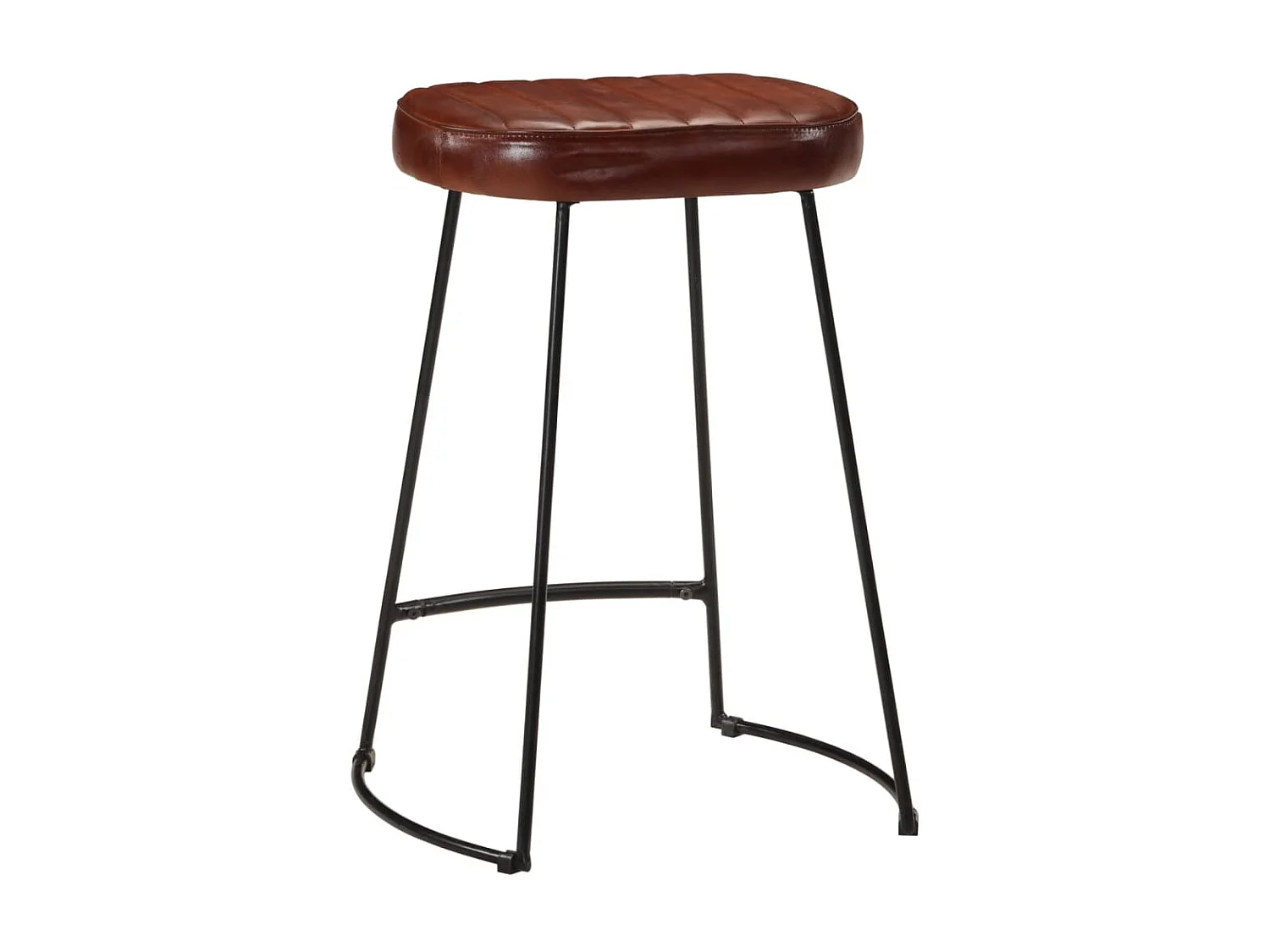 Set di 2 sgabelli da bar marrone scuro 41x29x62 cm