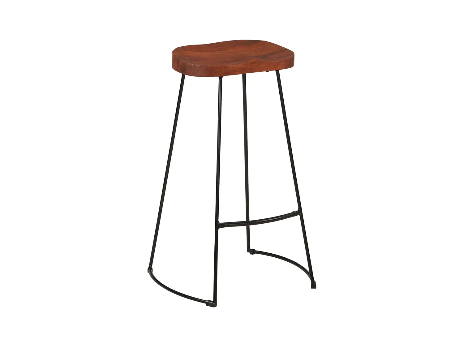 Set di 2 sgabelli da bar Gavin 50x40x78cm in legno massello di mango