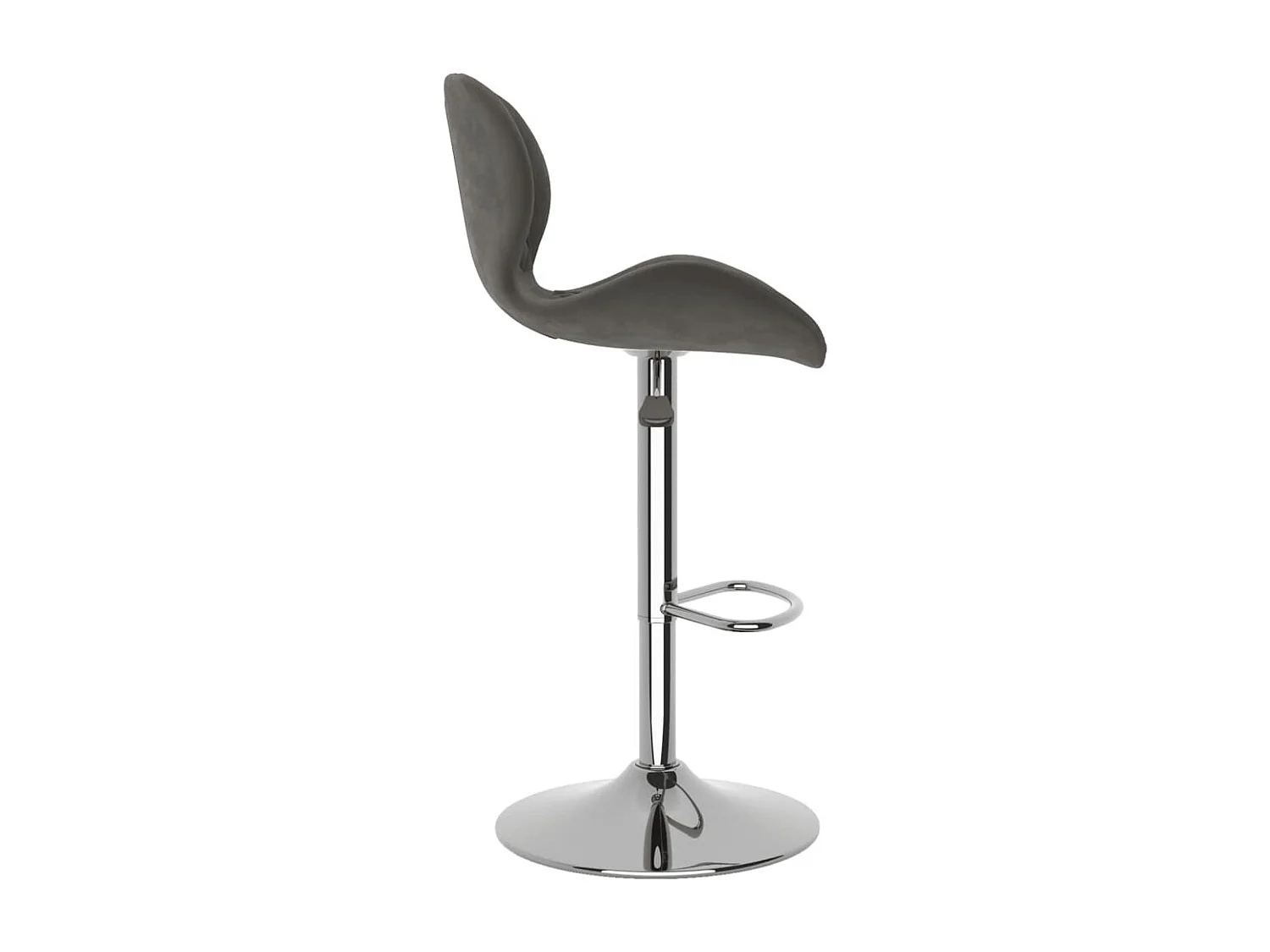 Tabourets de bar lot de 2 gris foncé velours
