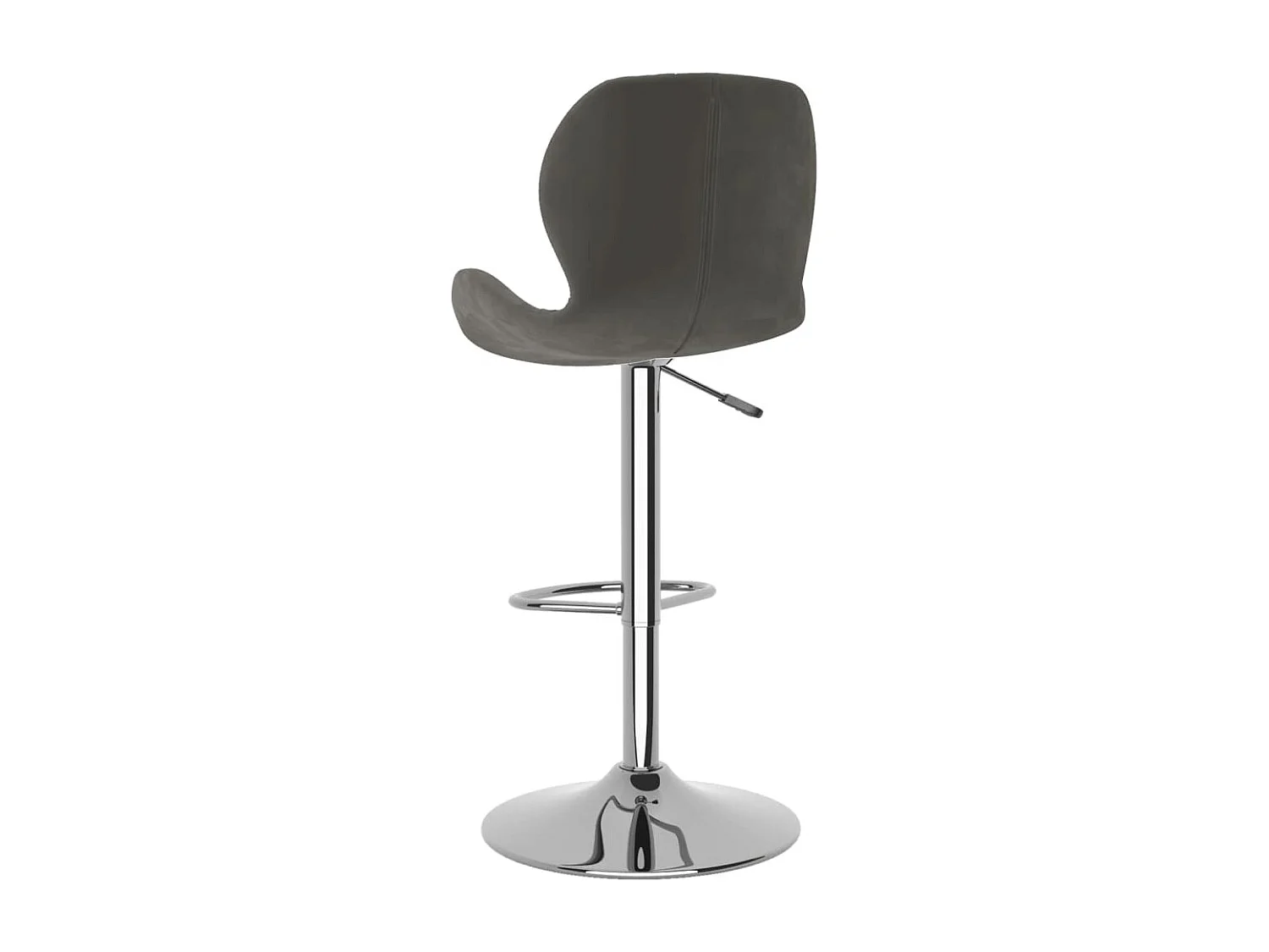 Tabourets de bar lot de 2 gris foncé velours