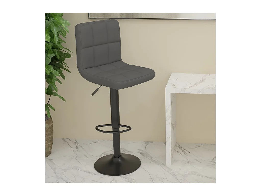 Tabouret de bar Gris foncé Tissu