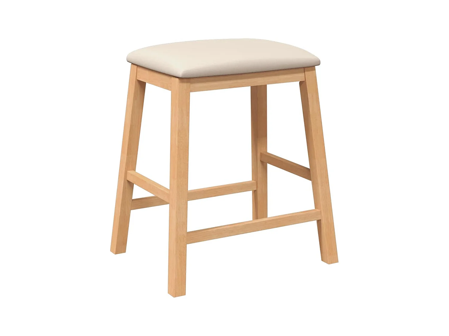 Barstühle mit Kissen 2 Stück massives Gummibaumholz