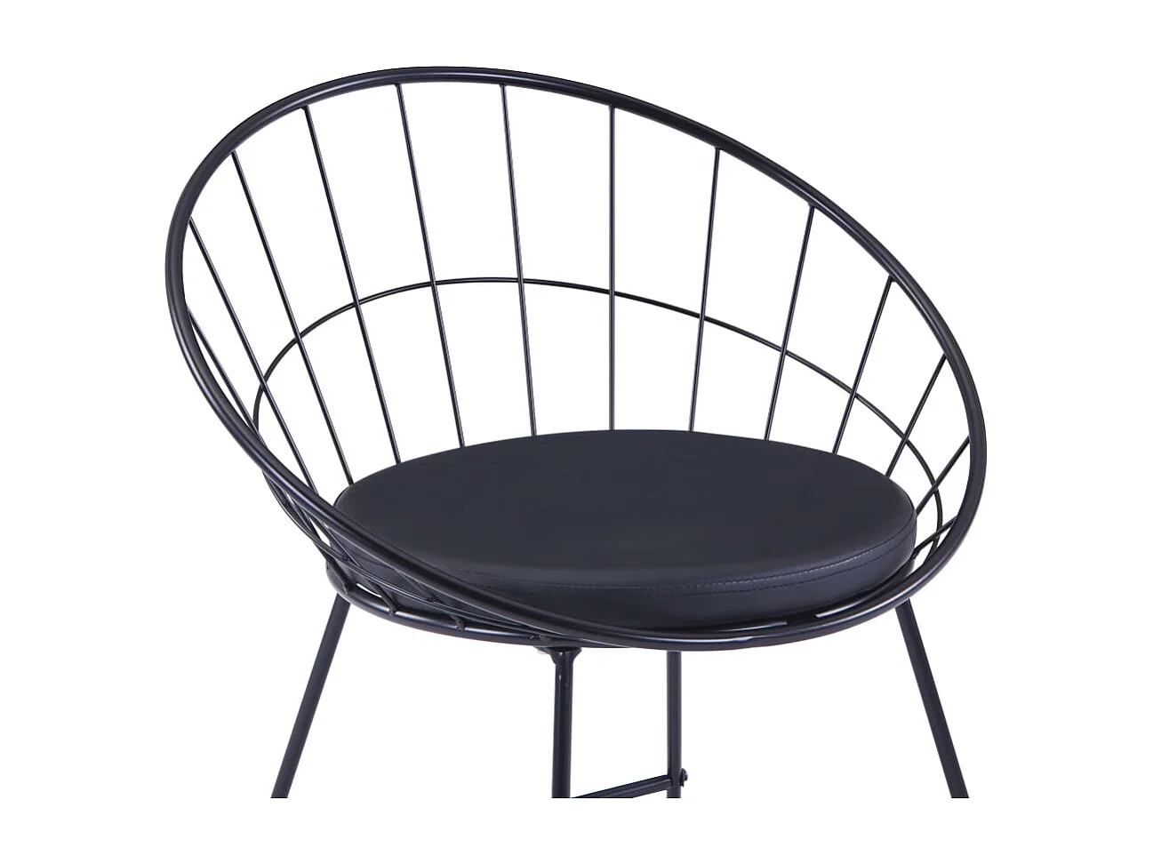 Chaises de bar lot de 2 noir similicuir