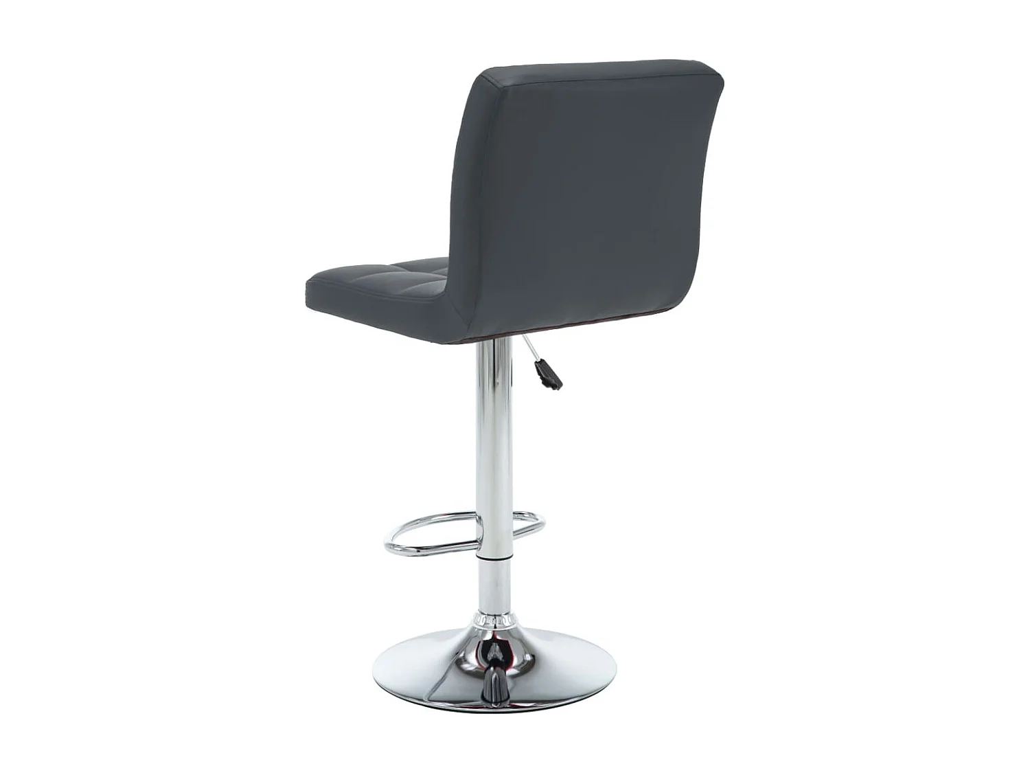 Tabourets de bar lot de 2 gris similicuir