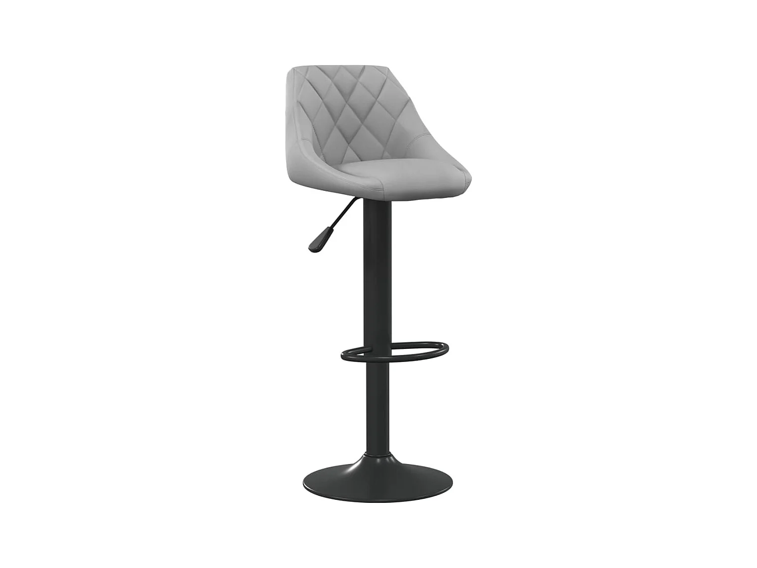 Tabourets de bar lot de 2 gris clair velours