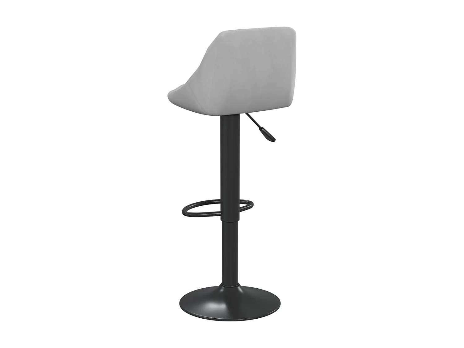 Tabourets de bar lot de 2 gris clair velours