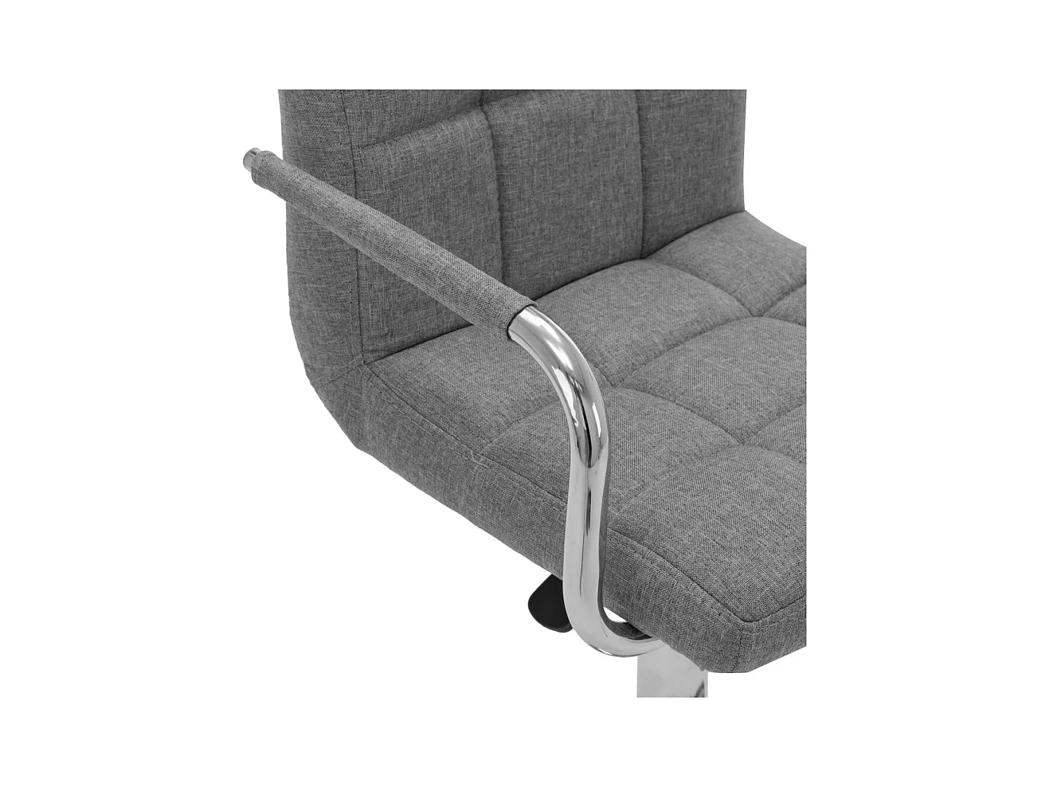 Chaises de bar lot de 2 gris clair tissu