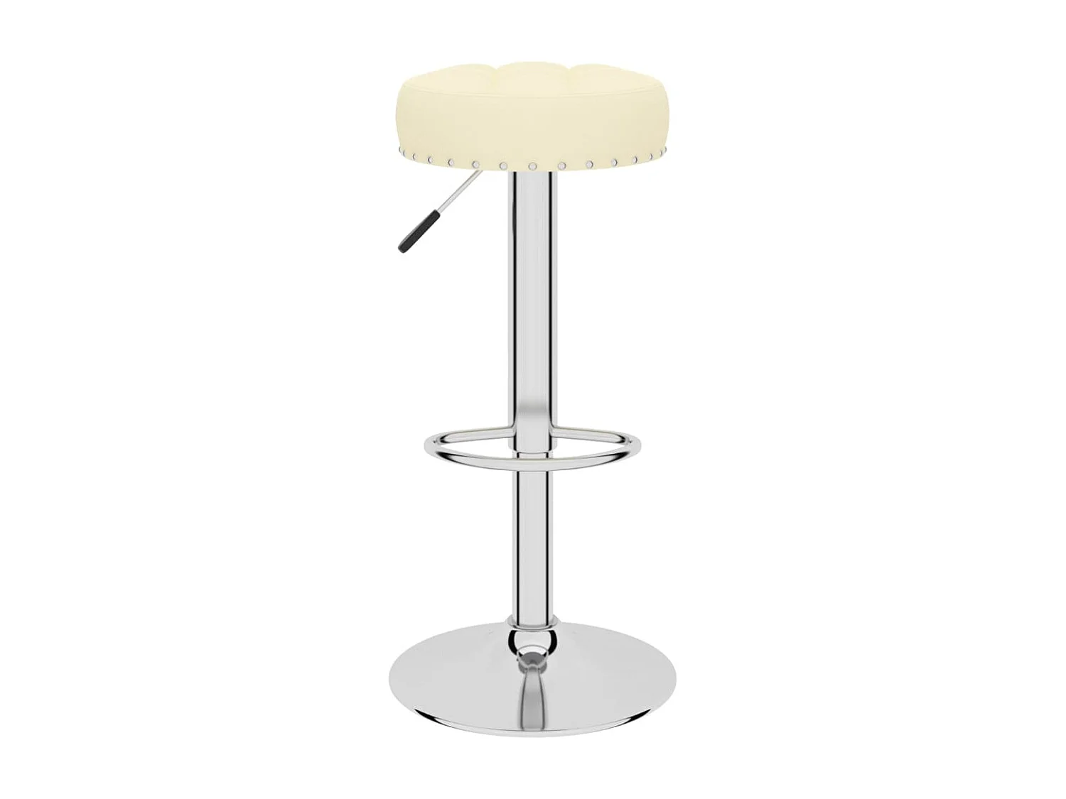 Tabourets de bar lot de 2 crème tissu