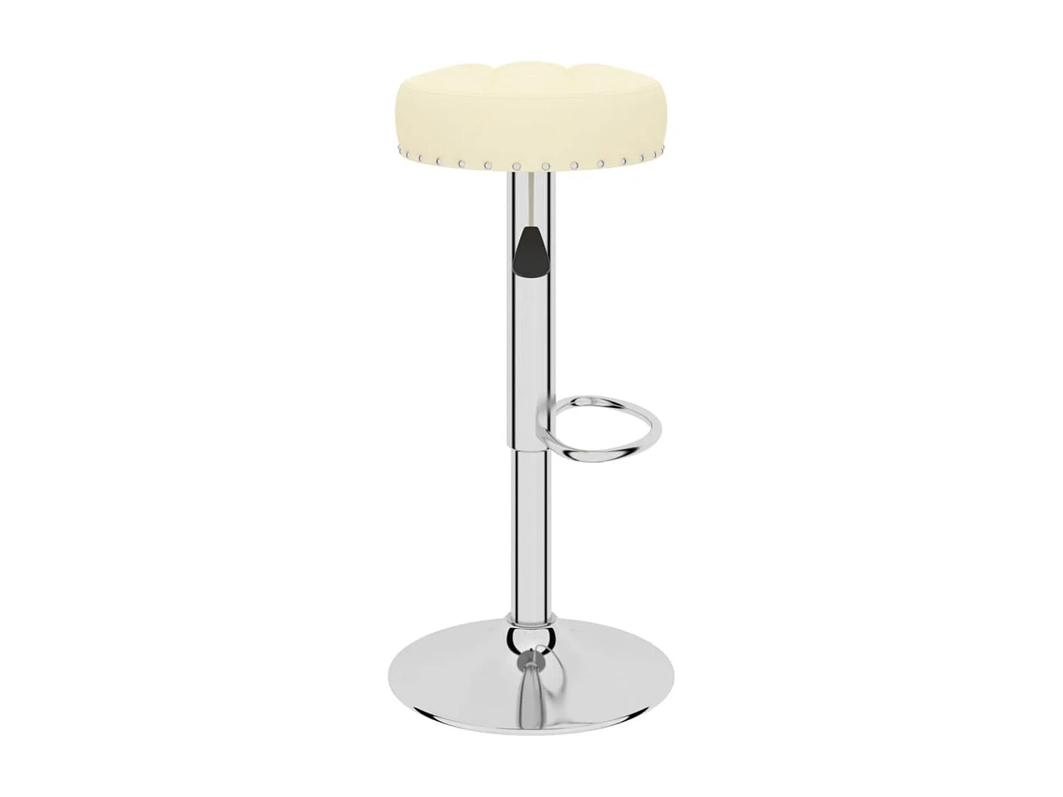 Tabourets de bar lot de 2 crème tissu