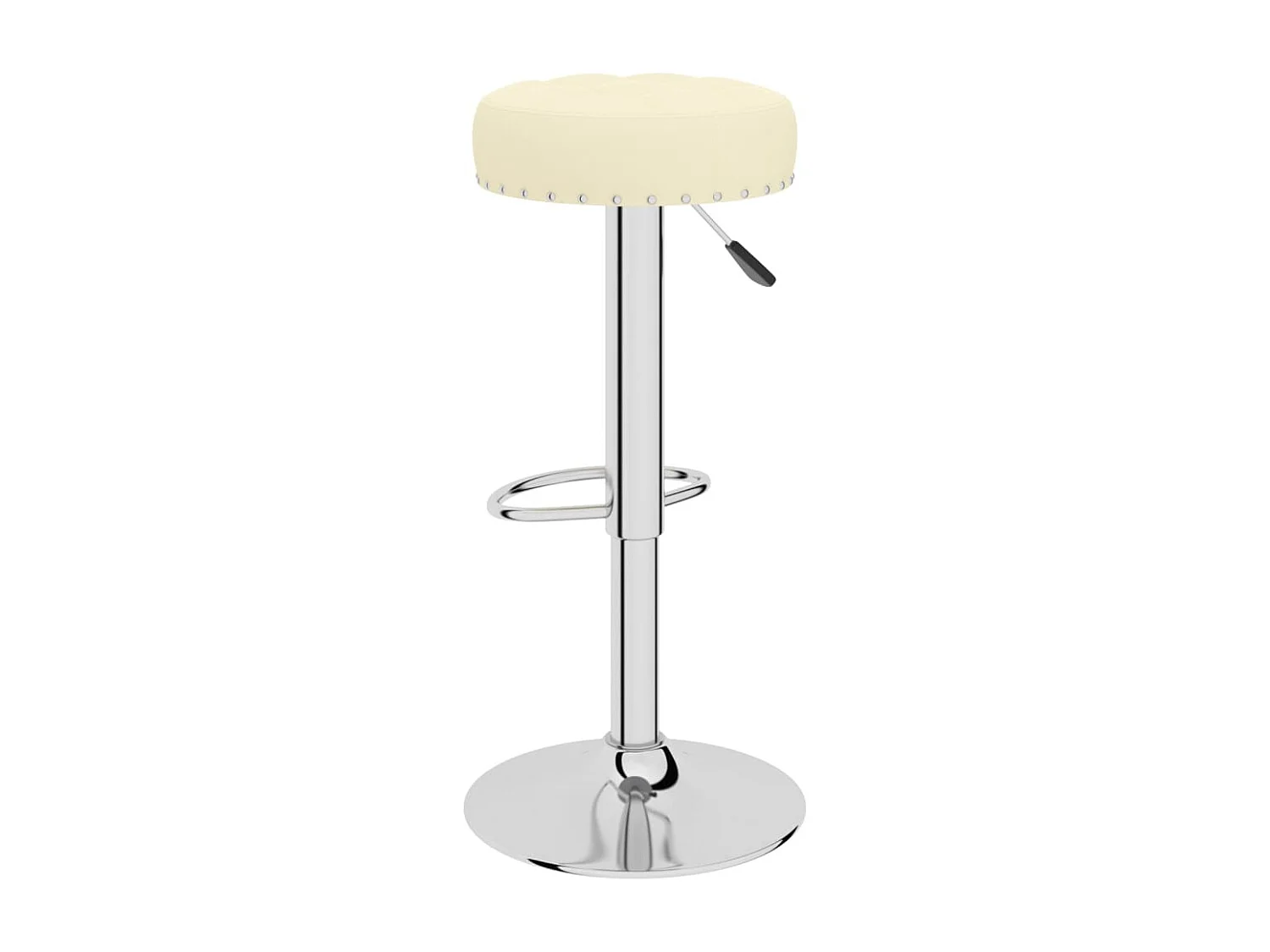 Tabourets de bar lot de 2 crème tissu