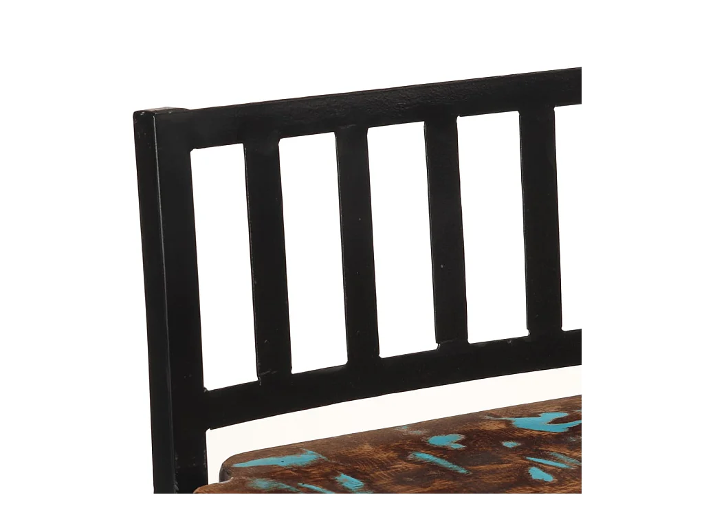 Juego de 2 sillas de bar de madera maciza recuperada