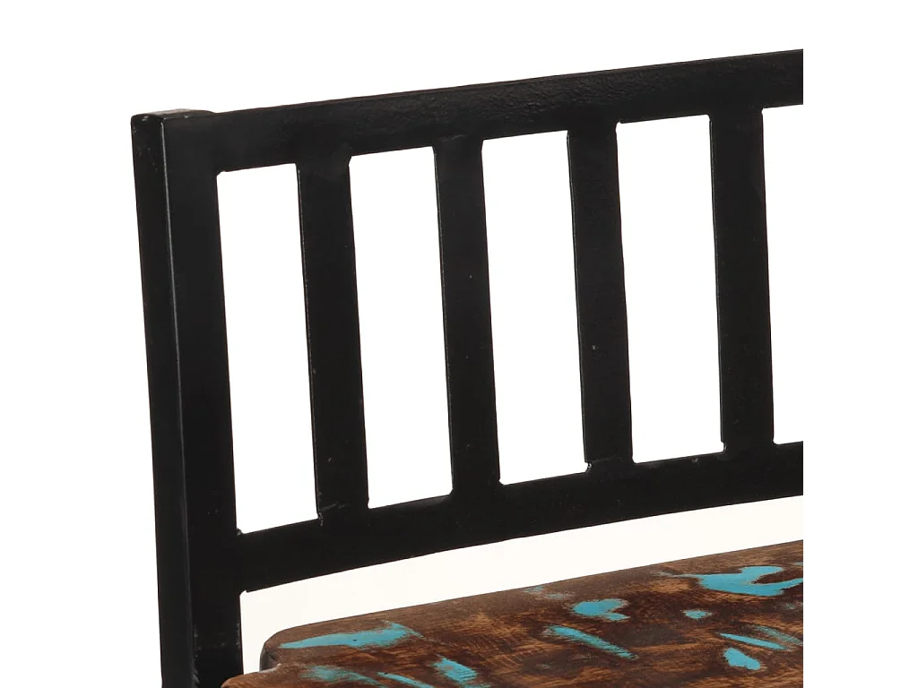 Chaises de bar lot de 2 bois de récupération massif