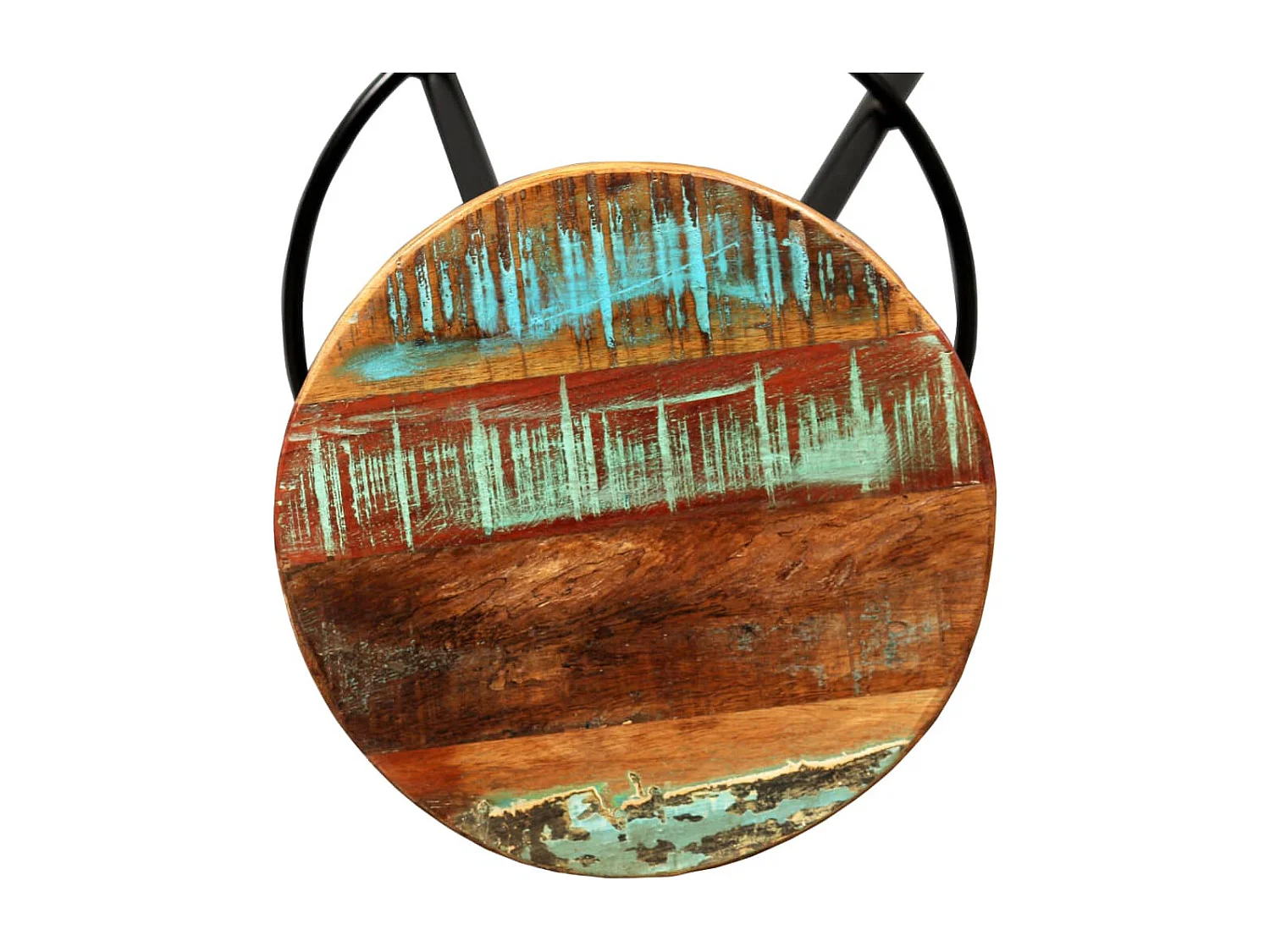 Tabourets de bar lot de 2 bois massif de récupération