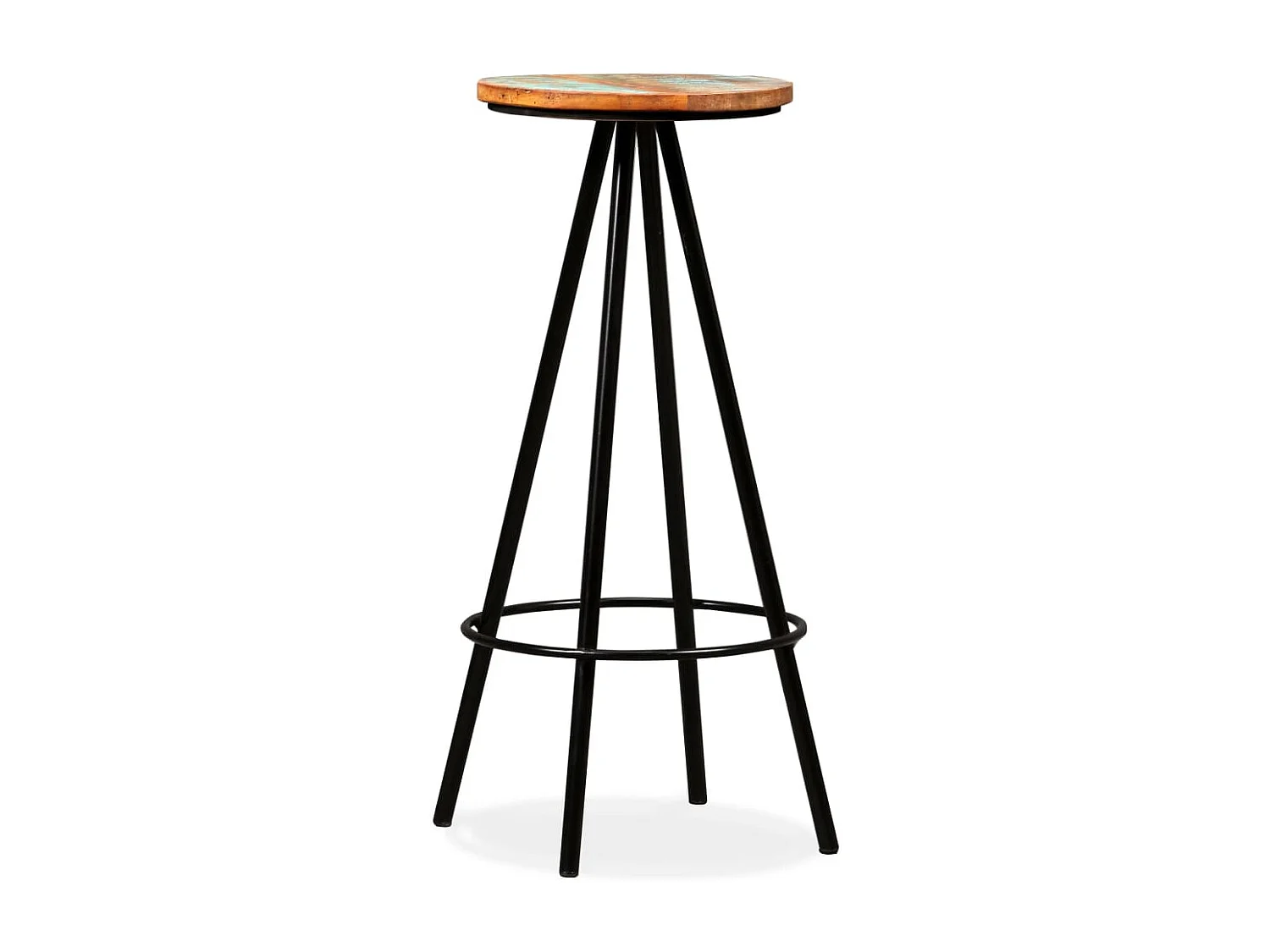 Tabourets de bar lot de 2 bois massif de récupération