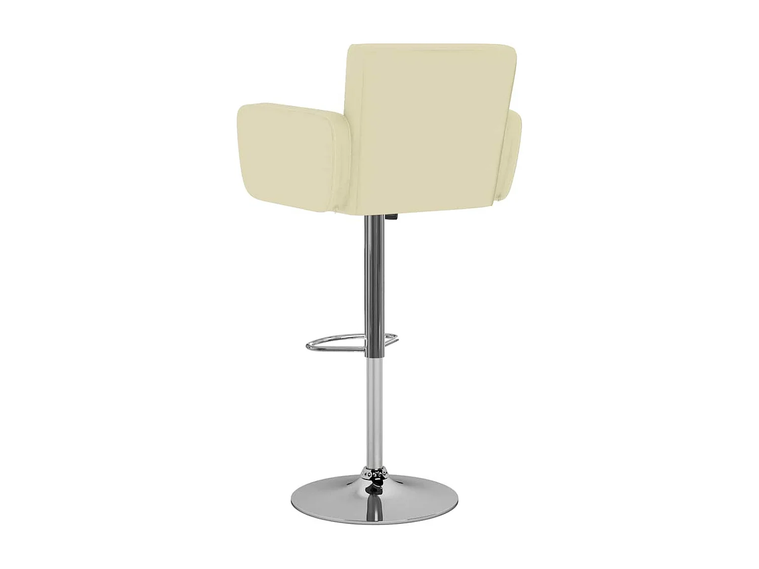 Set di 2 sgabelli da bar in similpelle color crema