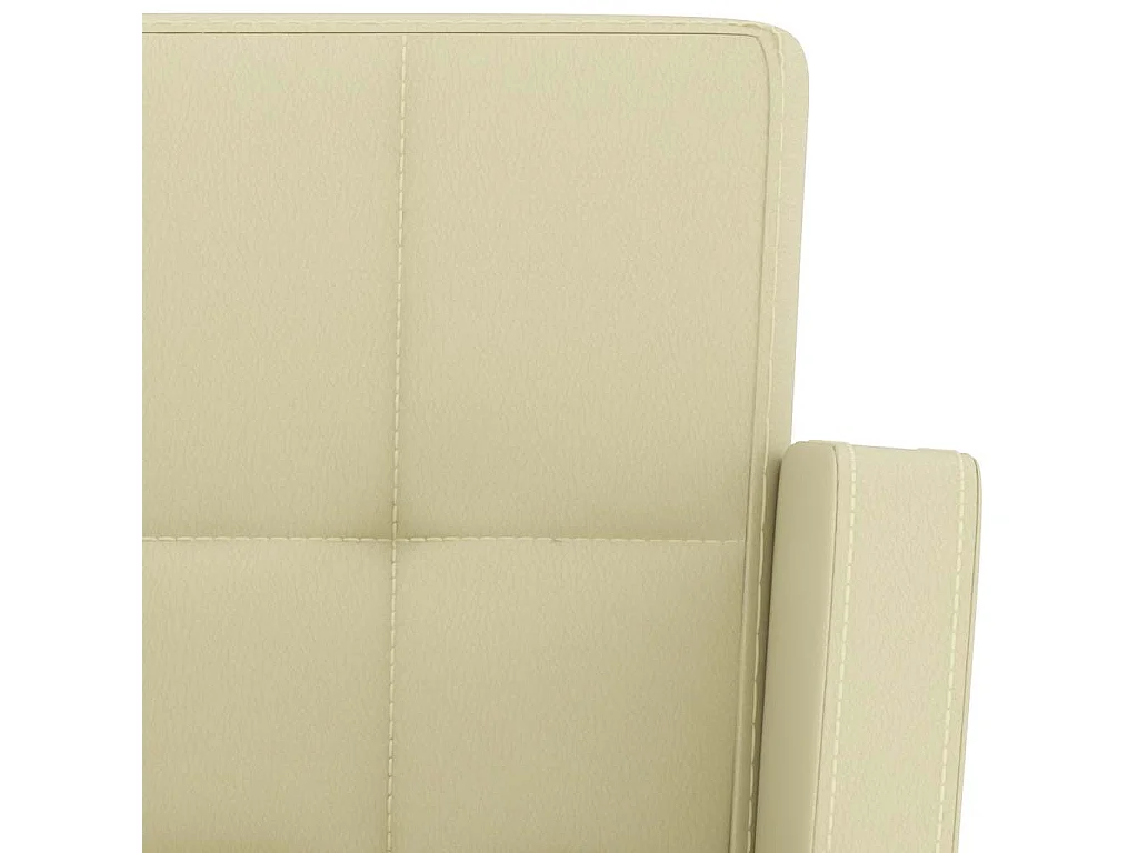 Set di 2 sgabelli da bar in similpelle color crema