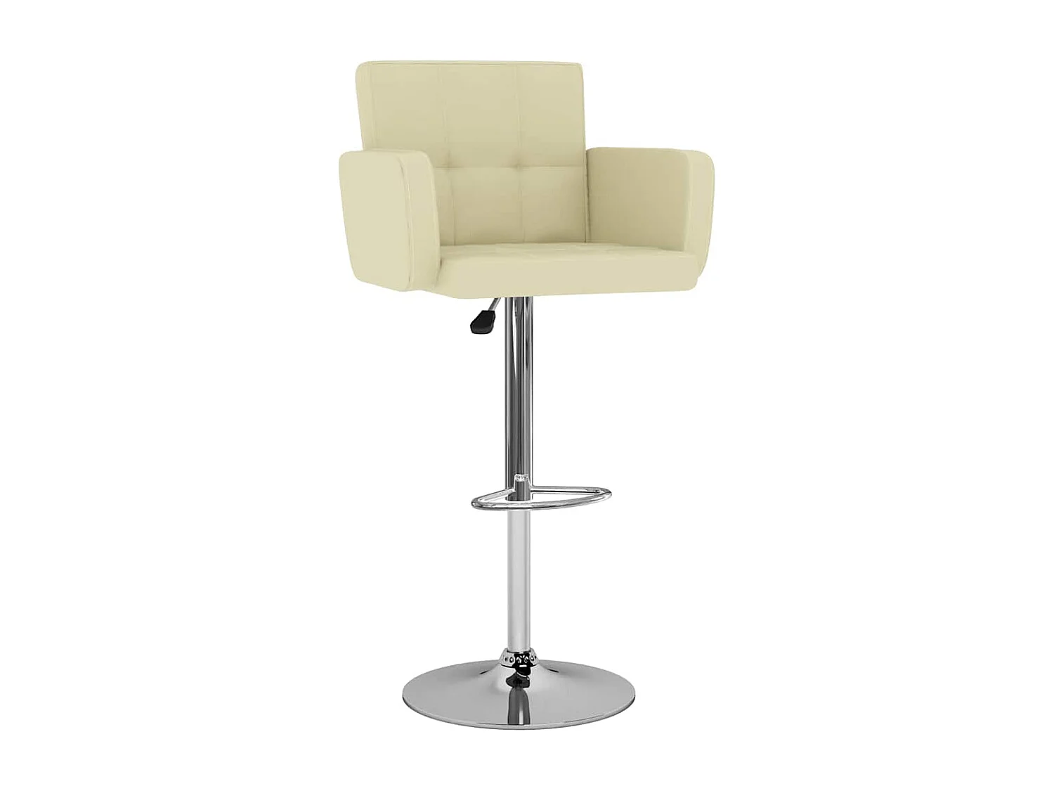 Tabourets de bar lot de 2 crème similicuir