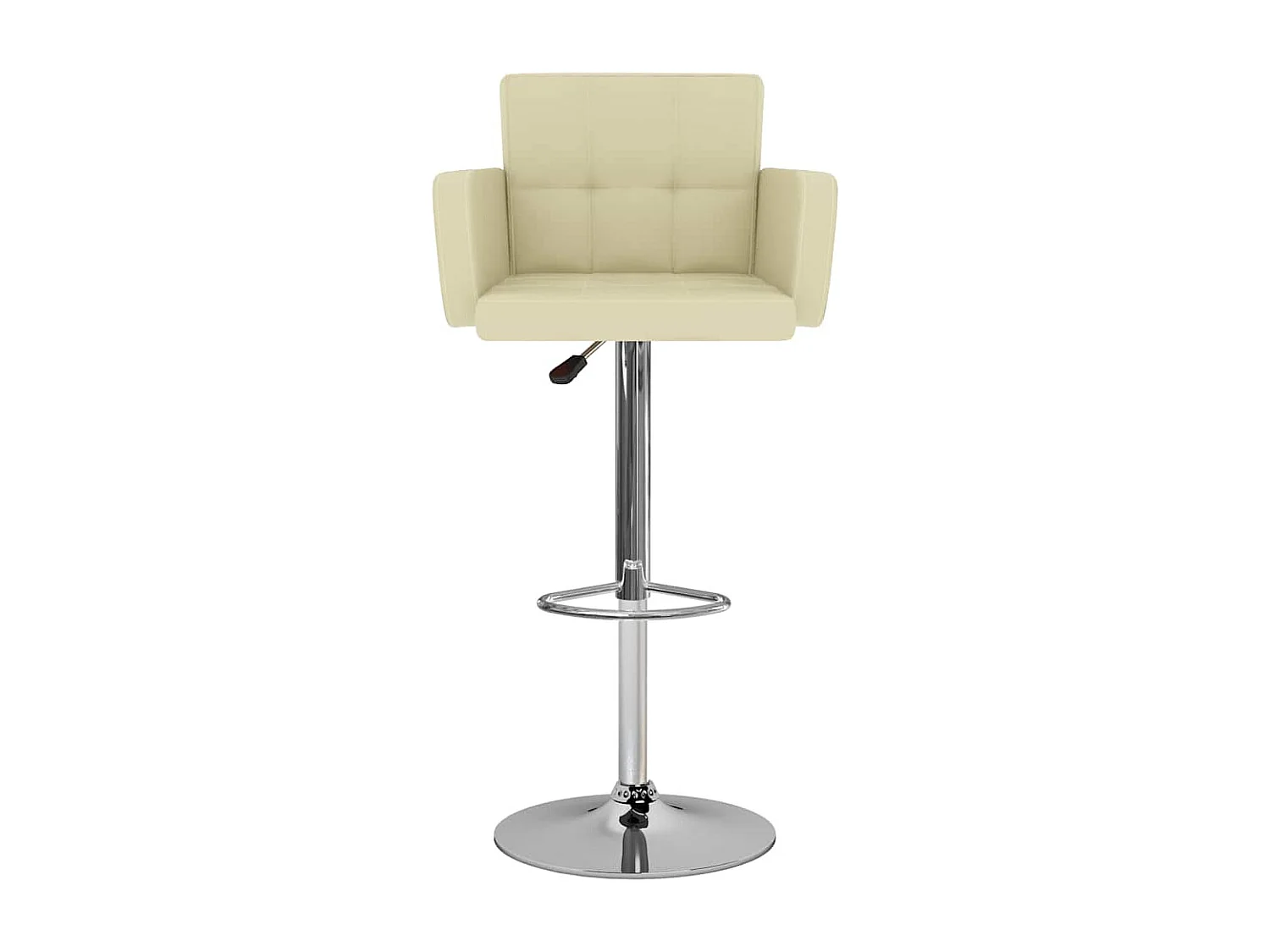 Tabourets de bar lot de 2 crème similicuir