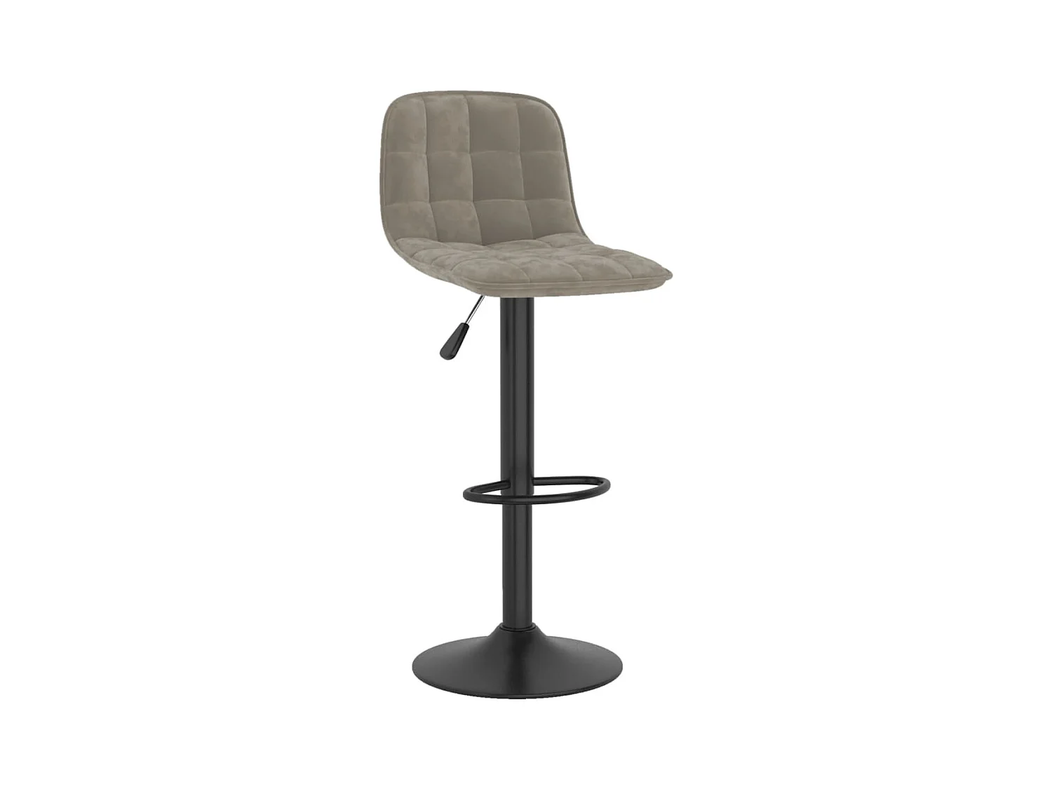 Tabourets de bar lot de 2 gris clair velours