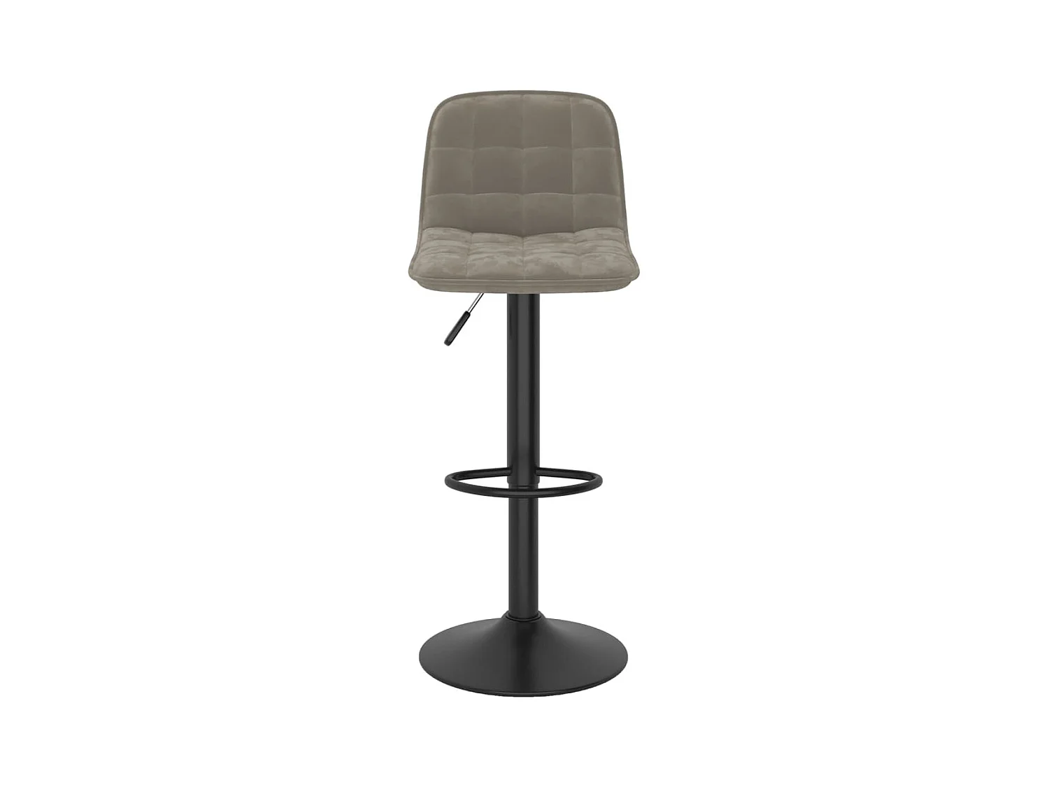 Tabourets de bar lot de 2 gris clair velours