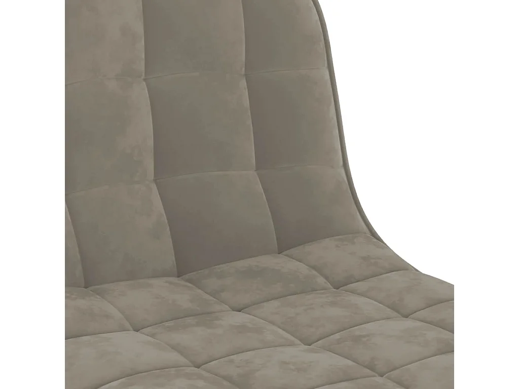 Tabourets de bar lot de 2 gris clair velours