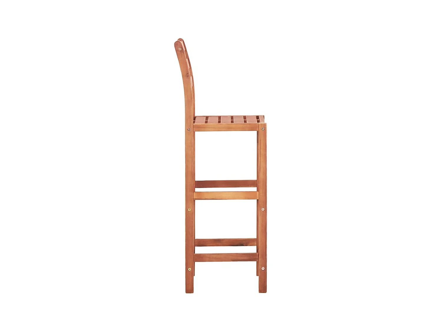 Set di 2 sedie da bar in legno massello di acacia