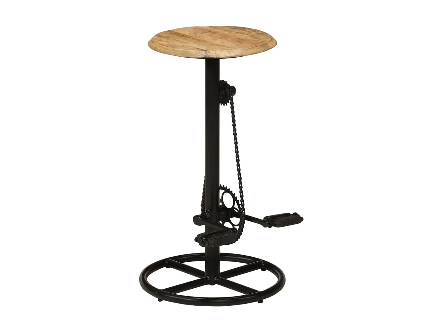 Chaises de bar lot de 2 bois de manguier solide