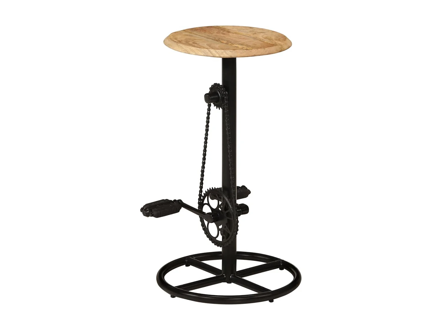 Chaises de bar lot de 2 bois de manguier solide