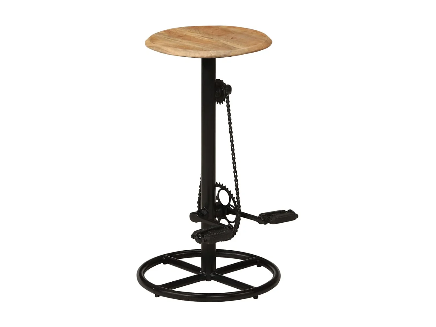 Chaises de bar lot de 2 bois de manguier solide