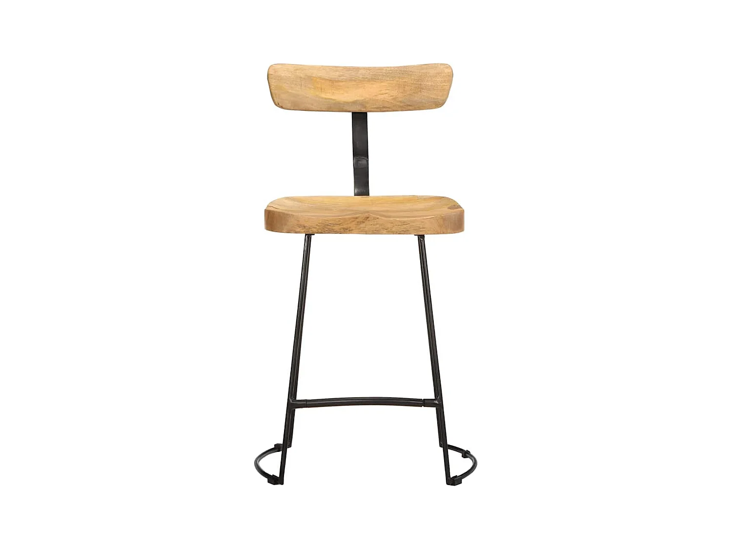 Set di 2 sgabelli da bar 49x43x79 cm in legno massello di mango