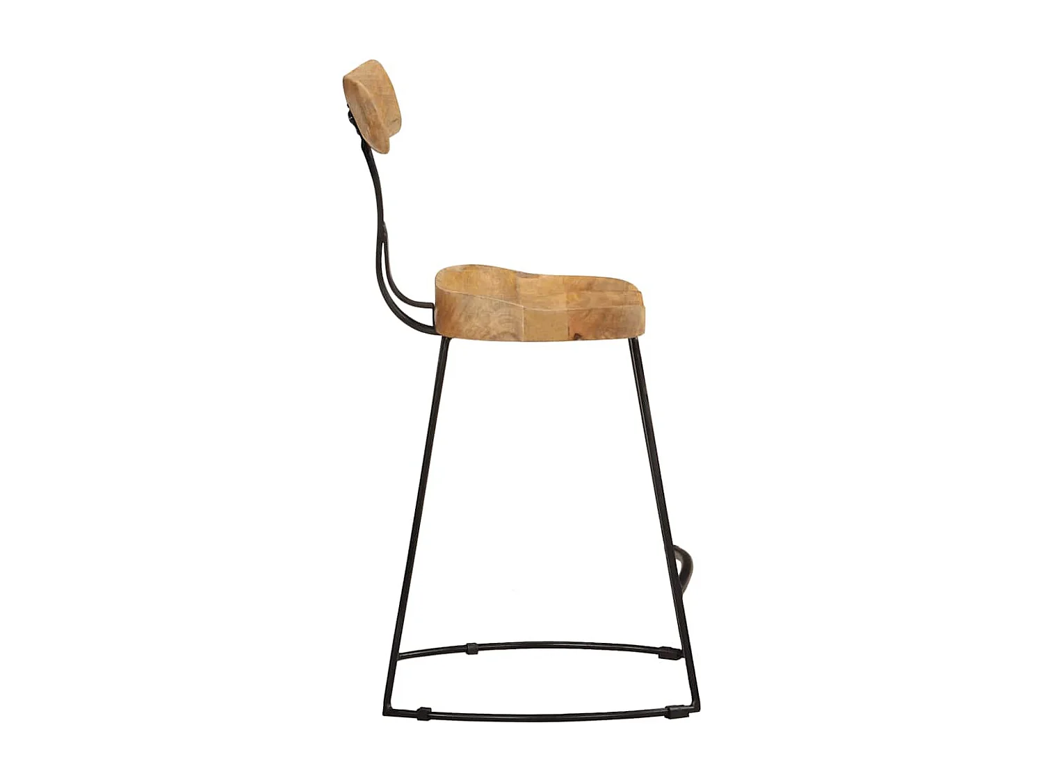 Tabourets de bar lot de 2 49x43x79 cm bois de manguier massif