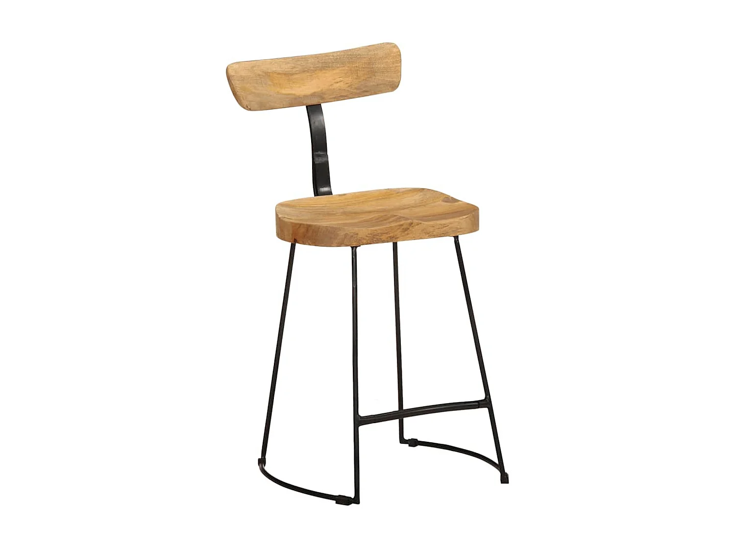 Tabourets de bar lot de 2 49x43x79 cm bois de manguier massif