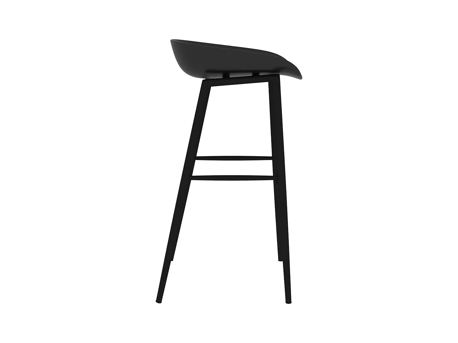 Chaises de bar lot de 4 noir