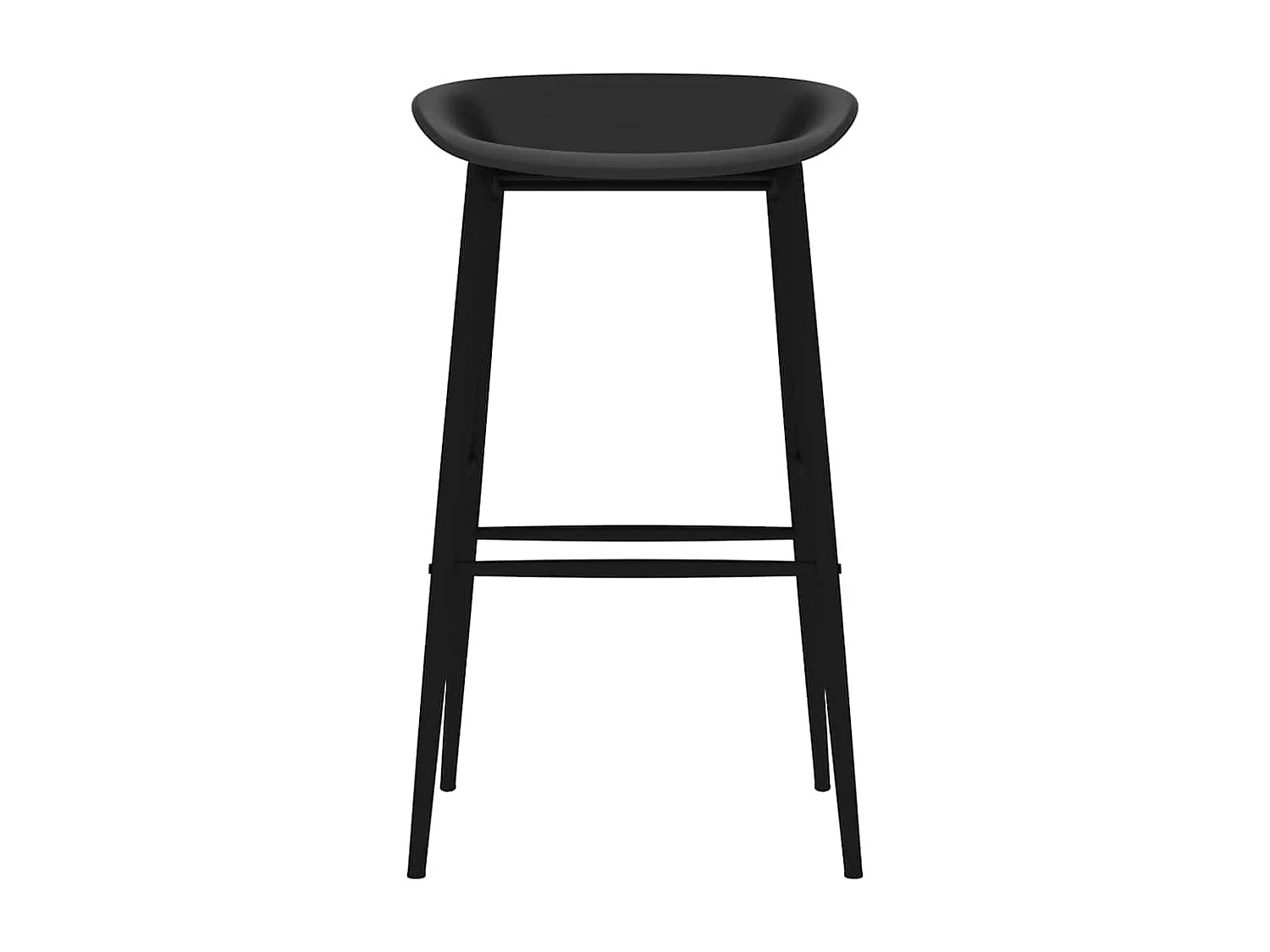 Chaises de bar lot de 4 noir