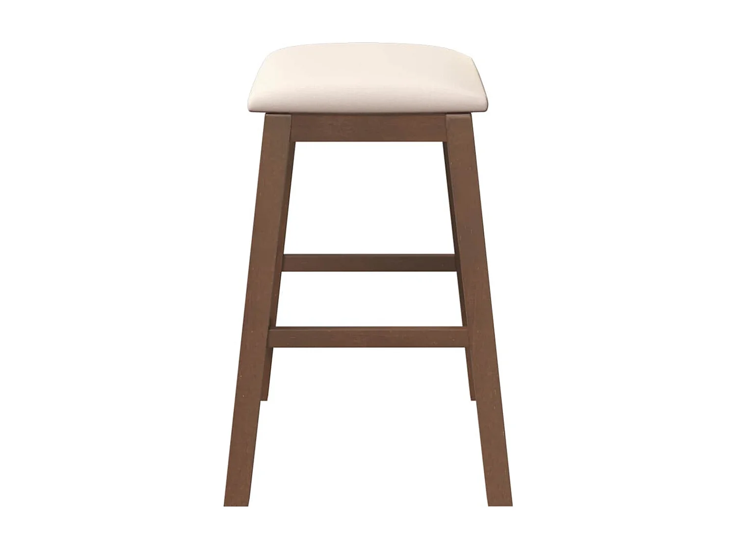 chaises de bar avec coussins 2 pcs marron bois massif d'hévéa