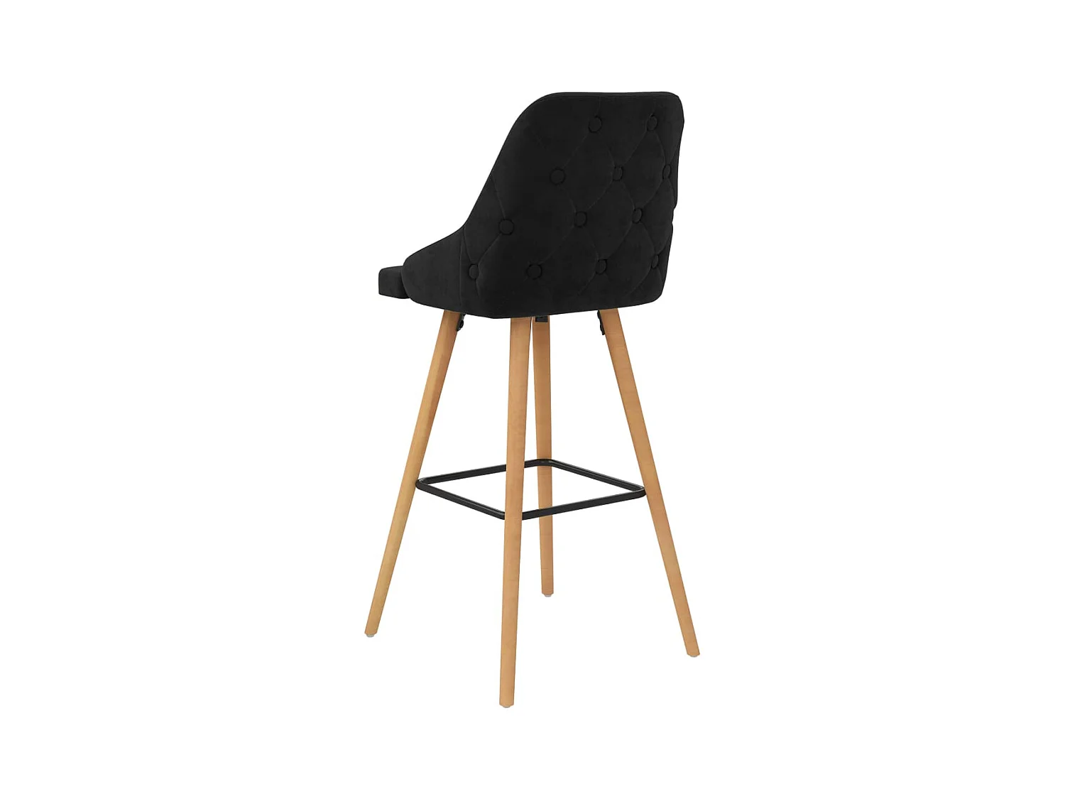 Tabourets de bar lot de 2 noir velours
