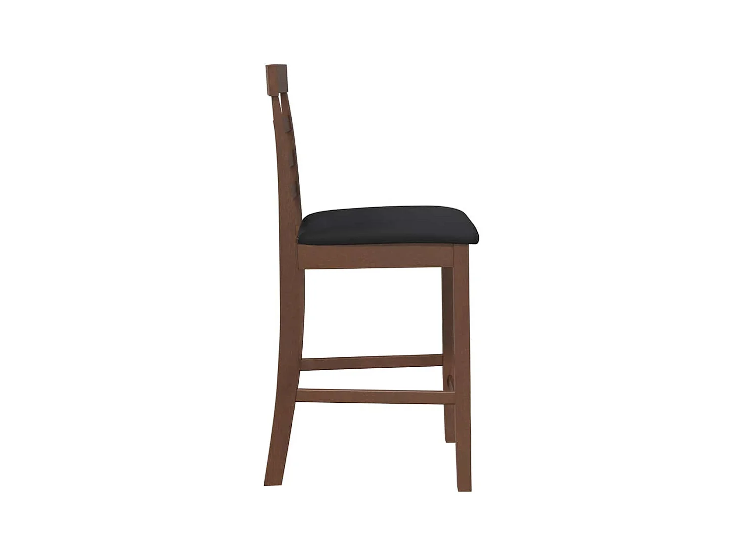 Barhocker mit Kissen 2 Stück braunes massives Gummibaumholz