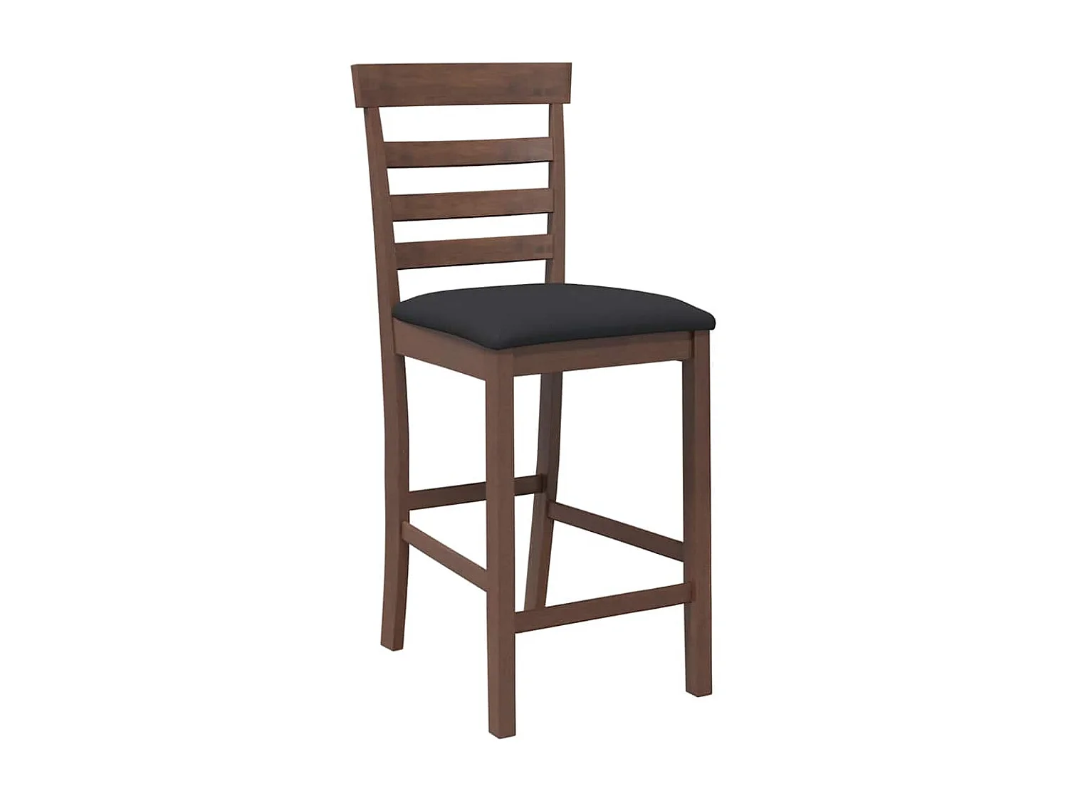 Tabourets de bar avec coussins 2 pcs marron bois massif d'hévéa