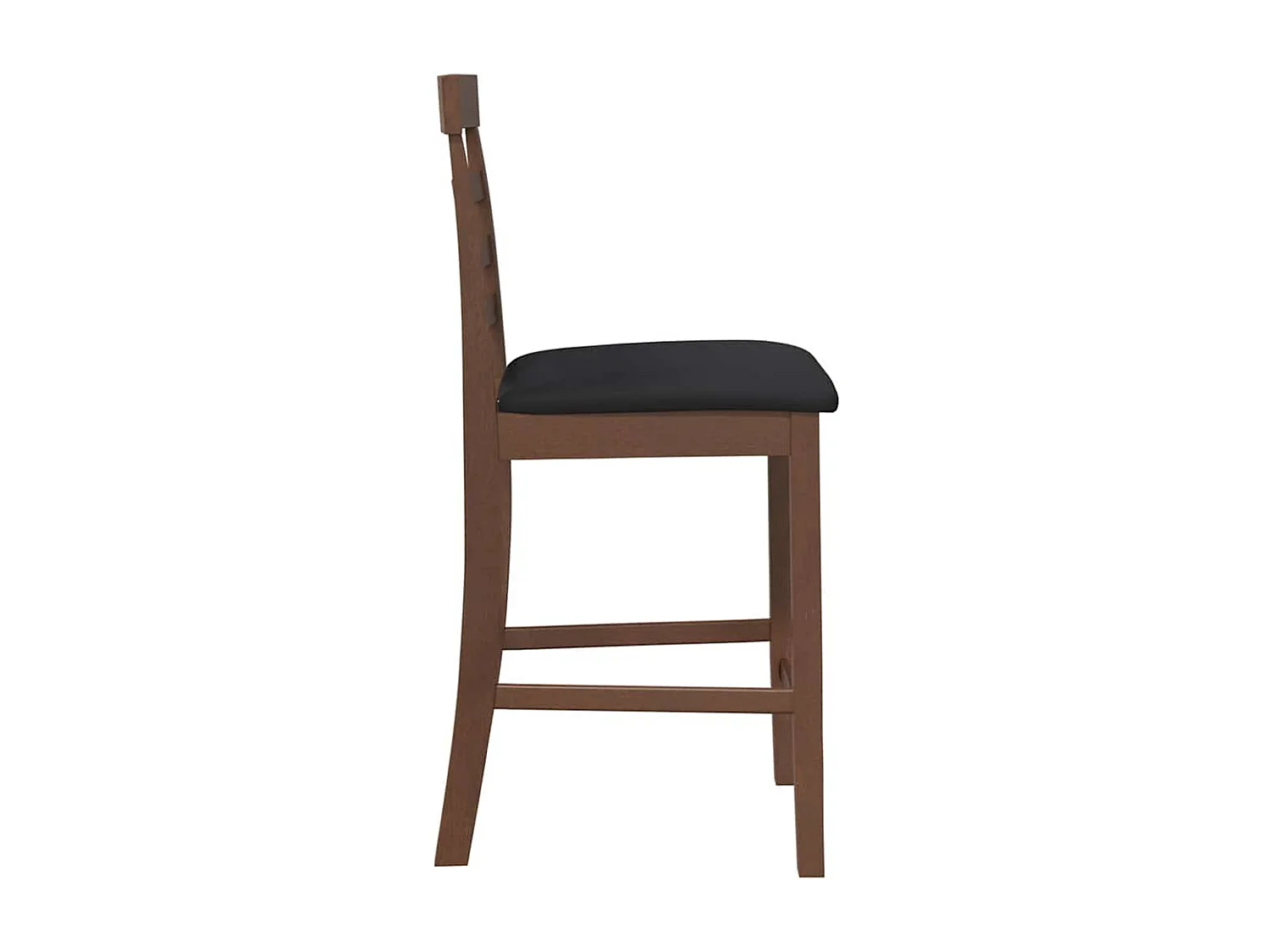 Tabourets de bar avec coussins 2 pcs marron bois massif d'hévéa