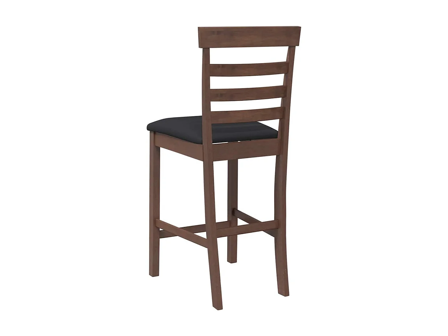 Tabourets de bar avec coussins 2 pcs marron bois massif d'hévéa