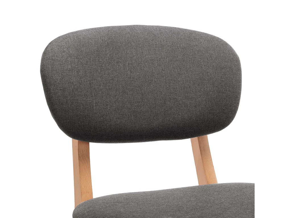 Tabourets de bar lot de 2 gris foncé tissu