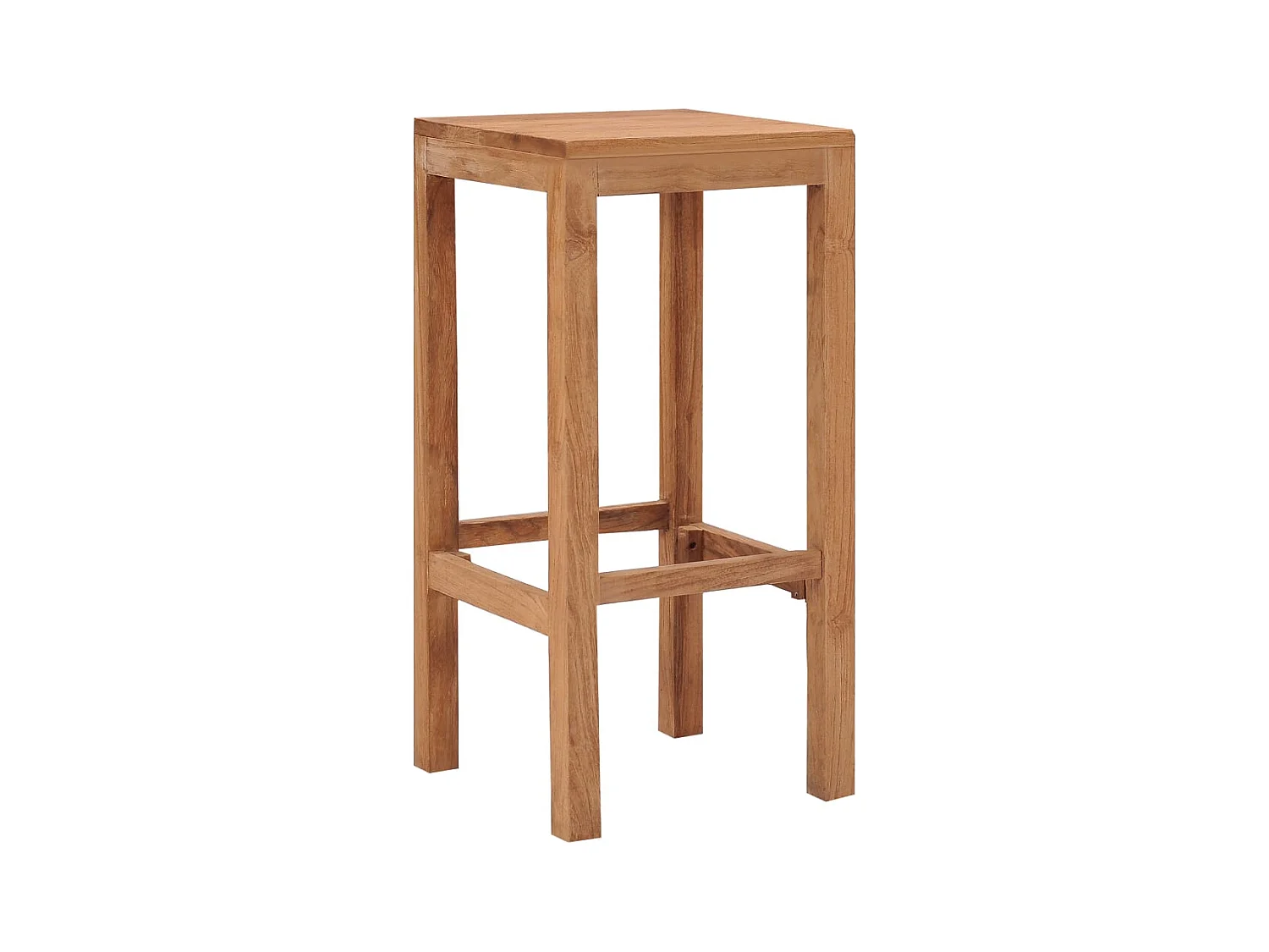 Set di 4 sgabelli da bar in legno massello di teak