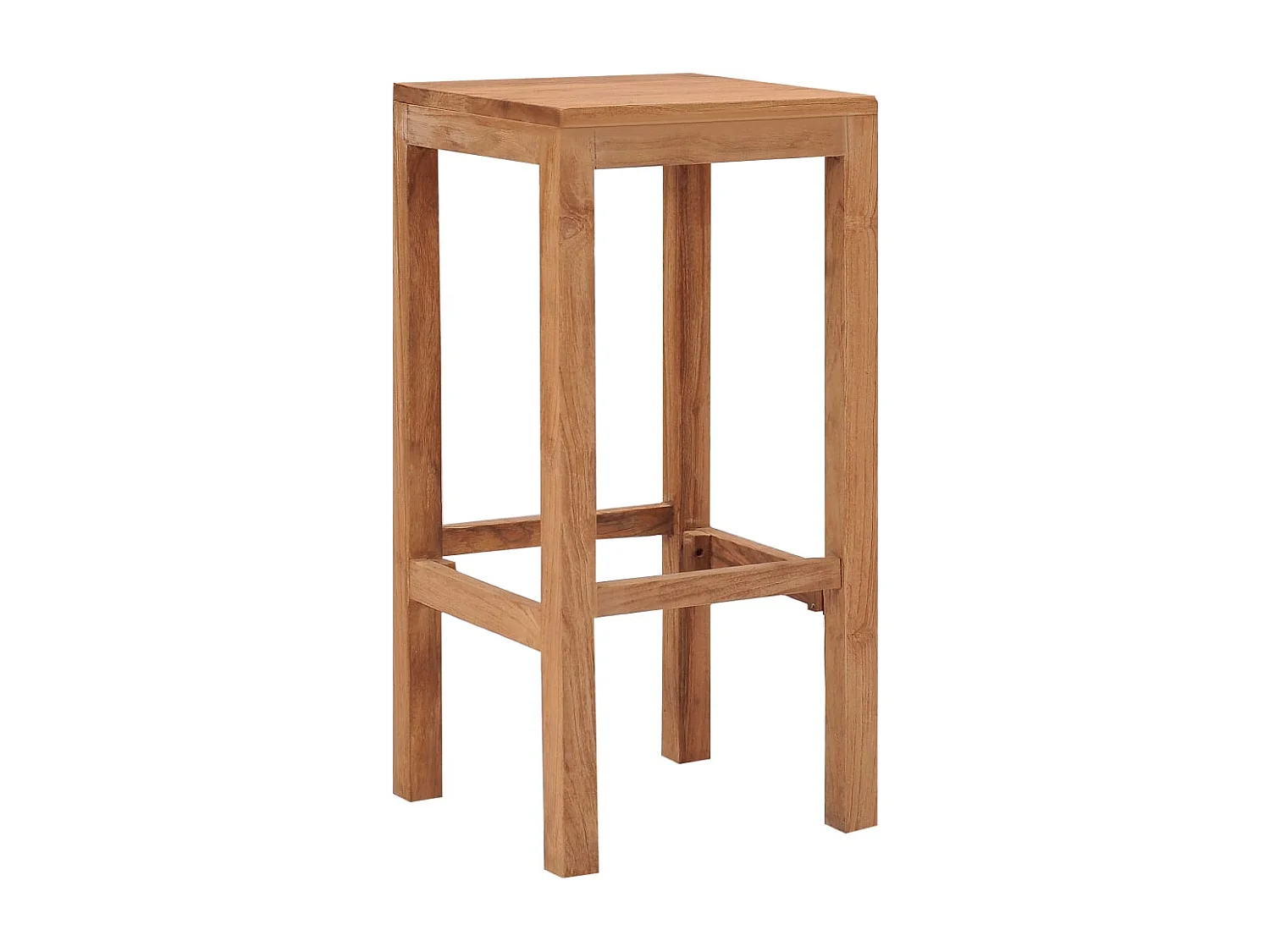 Tabourets de bar lot de 4 bois de teck massif