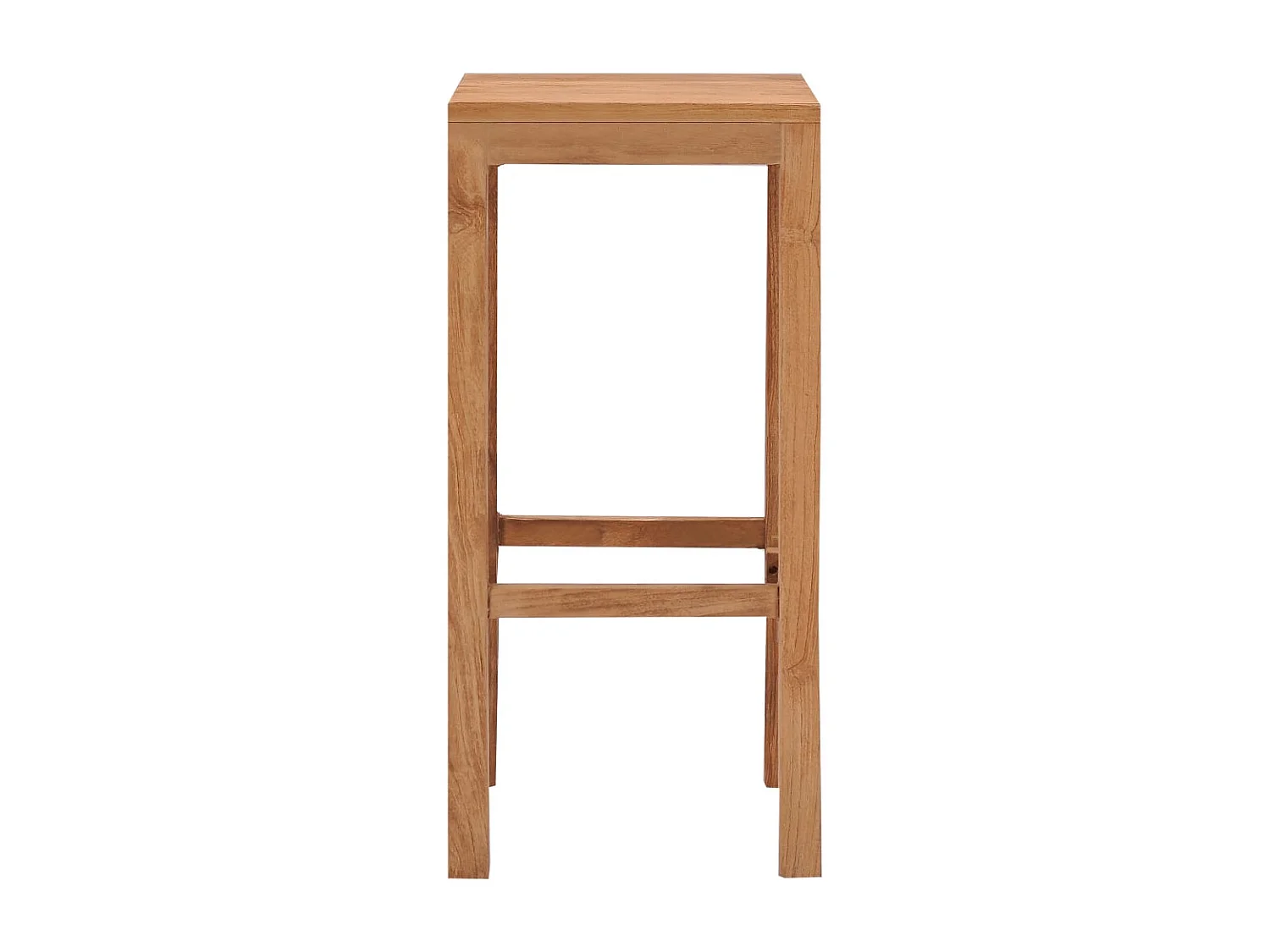 Tabourets de bar lot de 4 bois de teck massif
