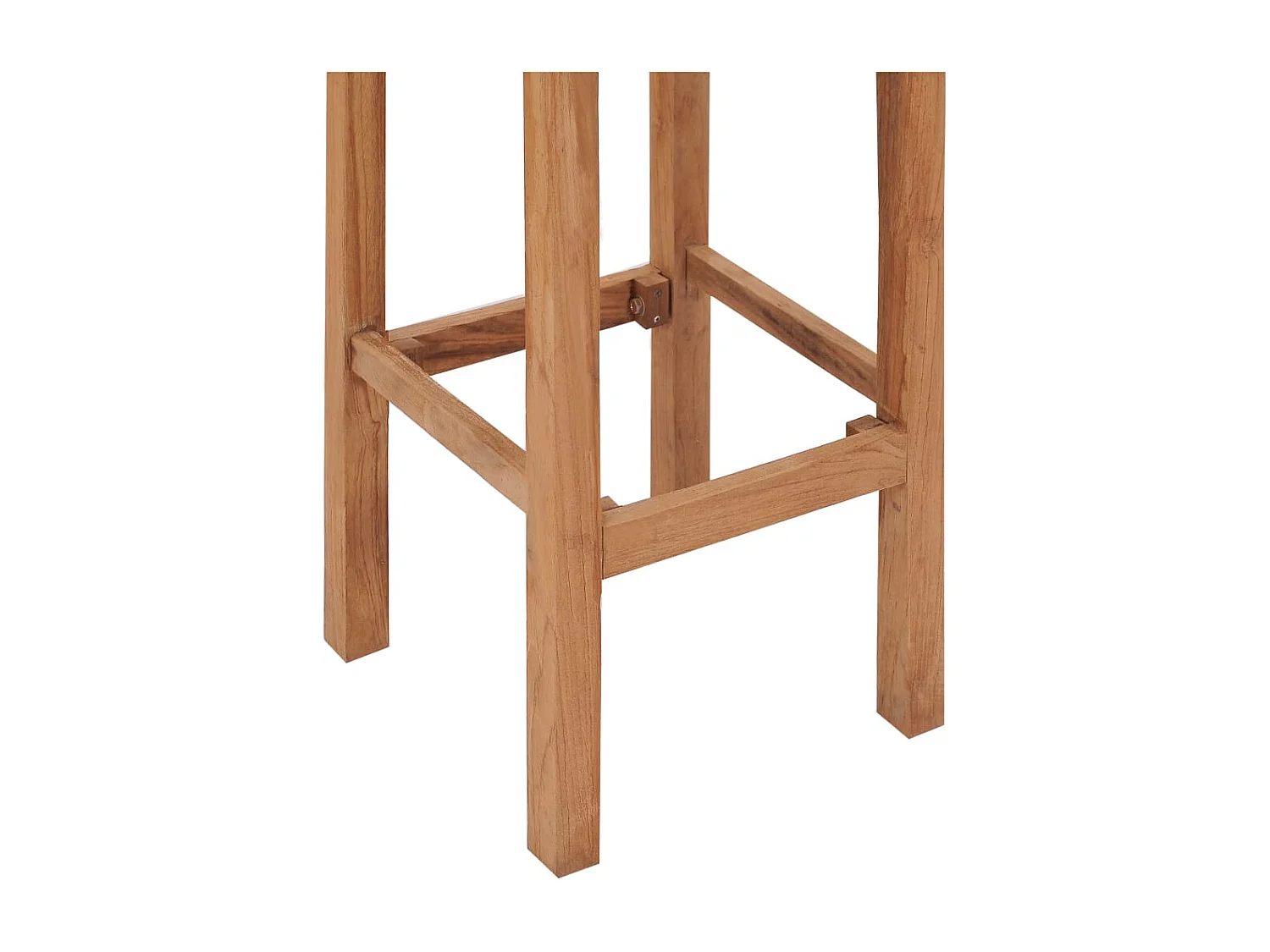 Tabourets de bar lot de 4 bois de teck massif