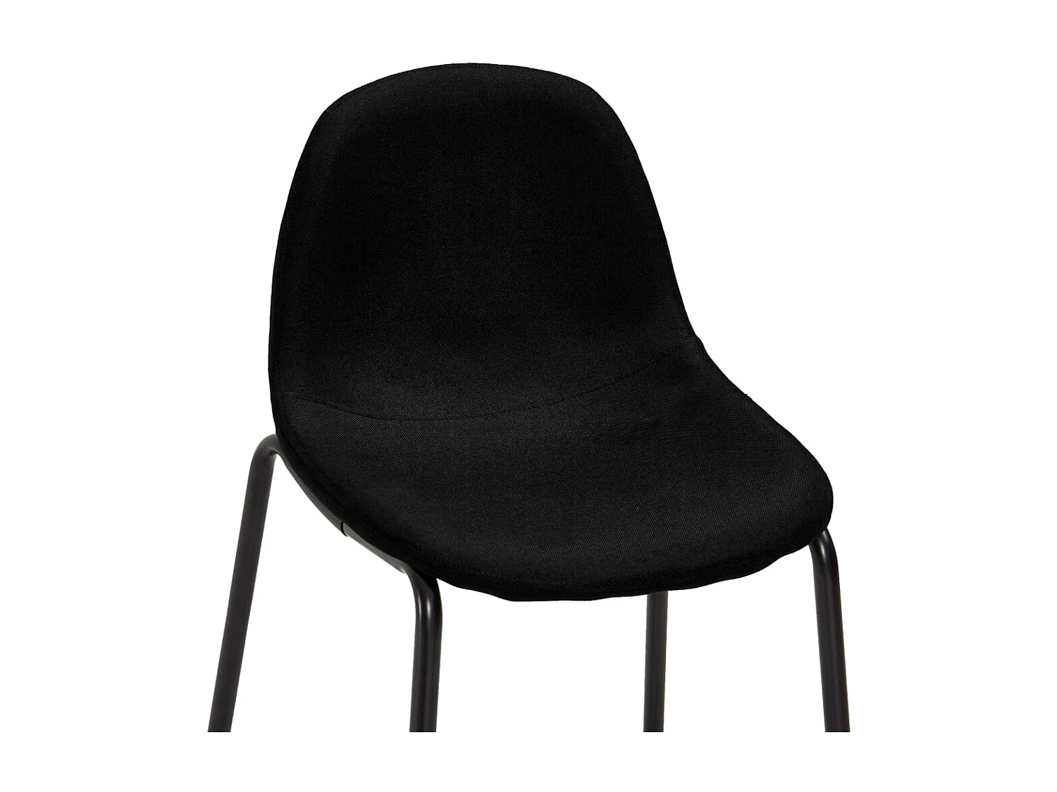 Barstoelen set van 6 zwarte stof