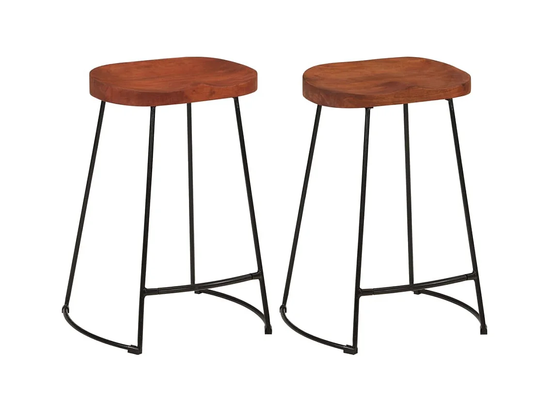 Gavin Barhocker 2er Set 45x40x63cm massives Mangoholz