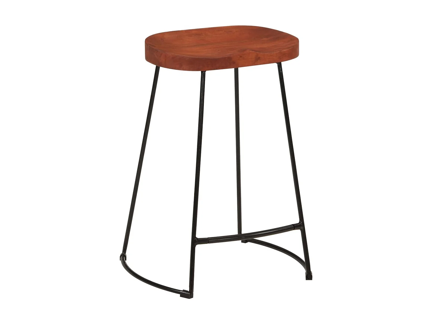 Tabourets de bar Gavin lot de 2 45x40x63cm bois massif manguier