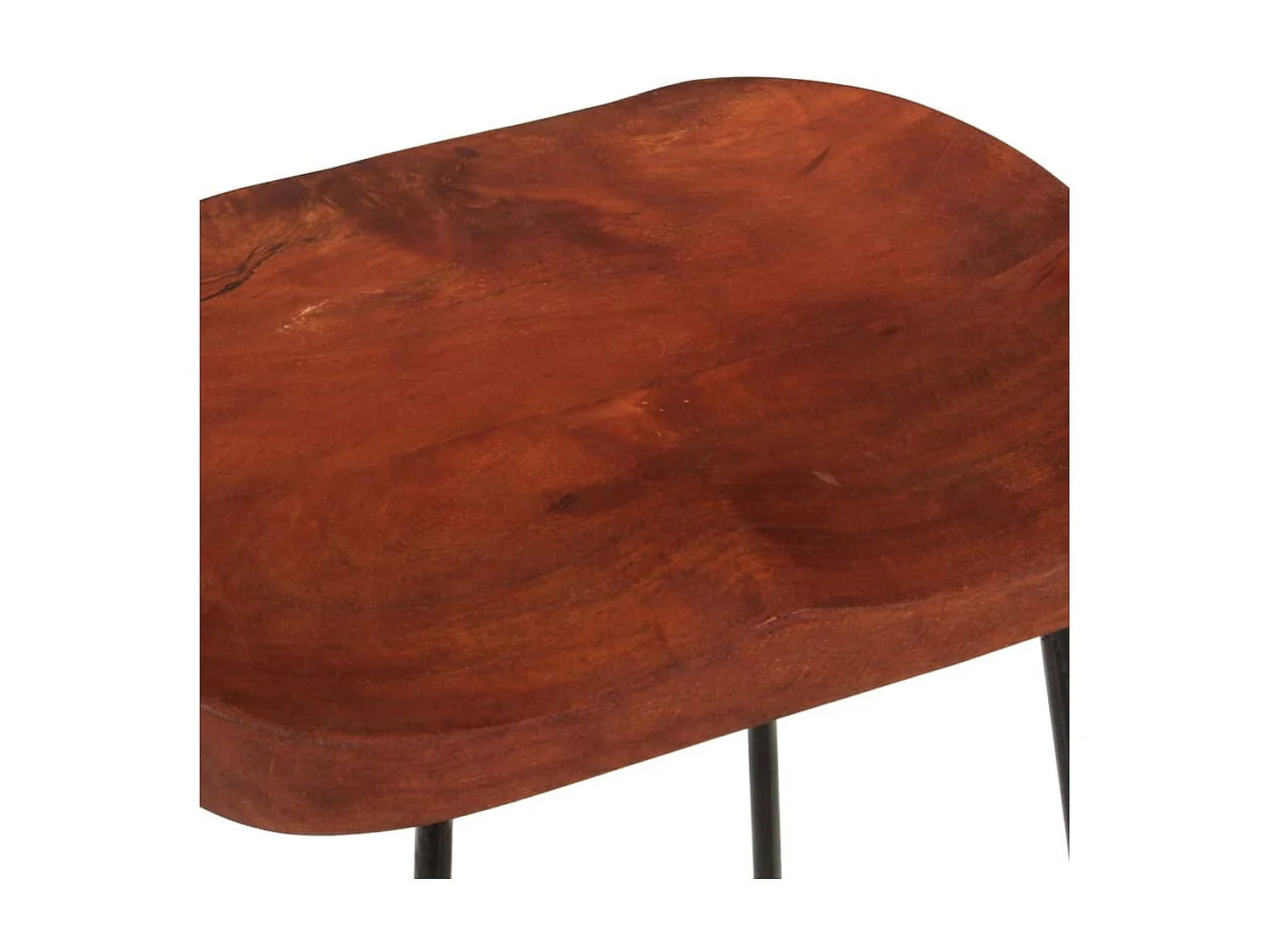 Tabourets de bar Gavin lot de 2 45x40x63cm bois massif manguier