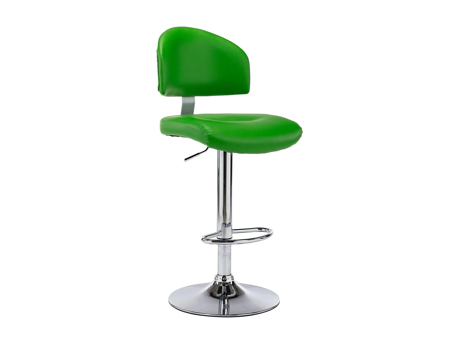 Tabourets de bar lot de 2 vert similicuir